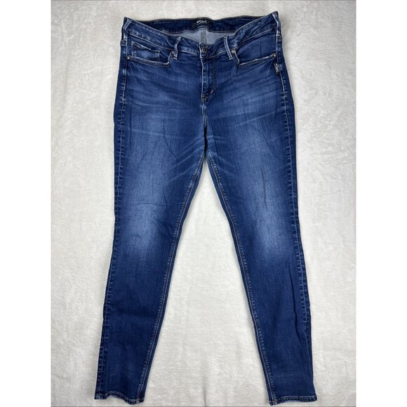 Silver Jeans Avery Super Skinny Womens Size 18 / 31L  Blue Medium - Picture 1 of 12